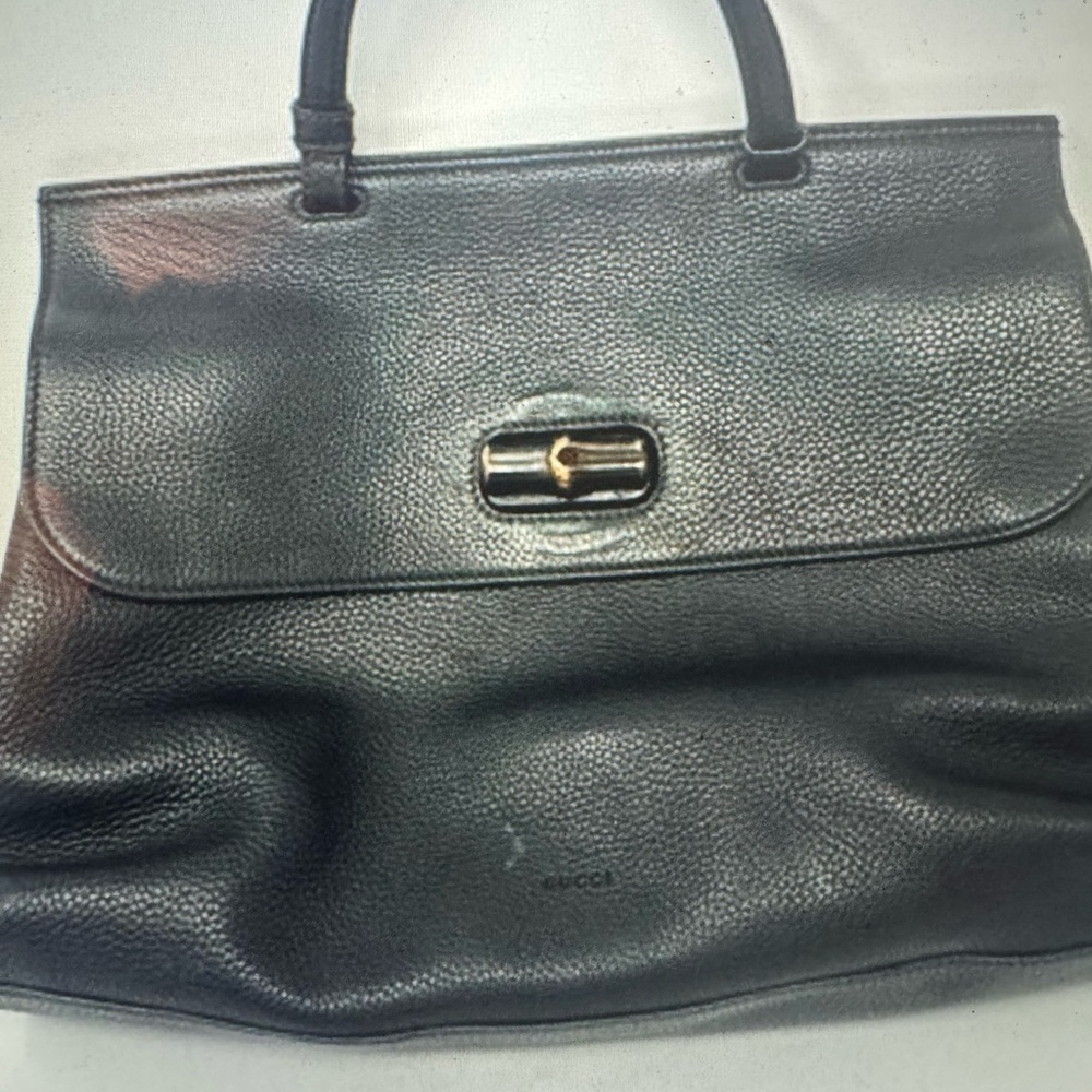 Gucci Black Leather Hobo Bag